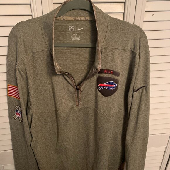 Buffalo Bills 1/4 Zip Veterans Day Pullover - Picture 1 of 3